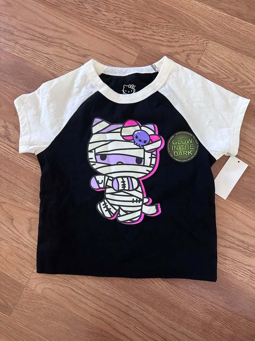 Hello Kitty Sanrio Glow in the Dark Mummy Halloween Ringer T-Shirt